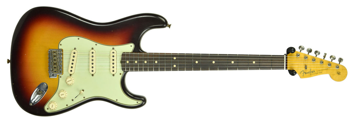 Fender Custom Shop 63 Stratocaster Journeyman Relic in Chocolate 3 Tone Sunburst R98626