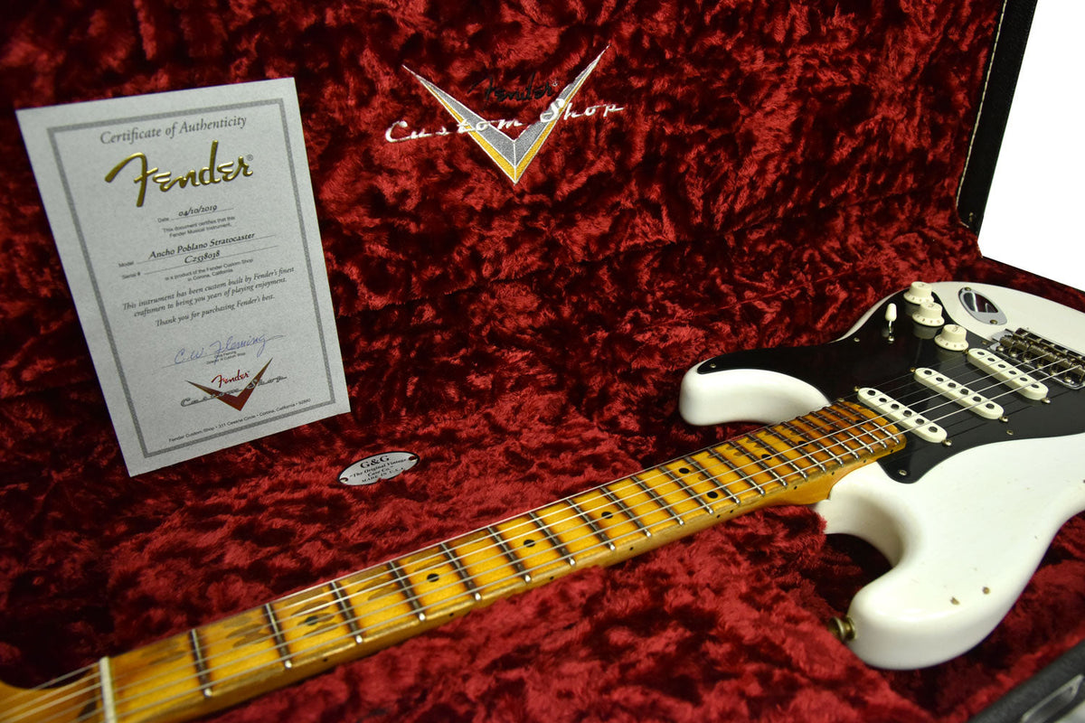 Fender Custom Shop Ancho Poblano Stratocaster in White Blonde CZ538038