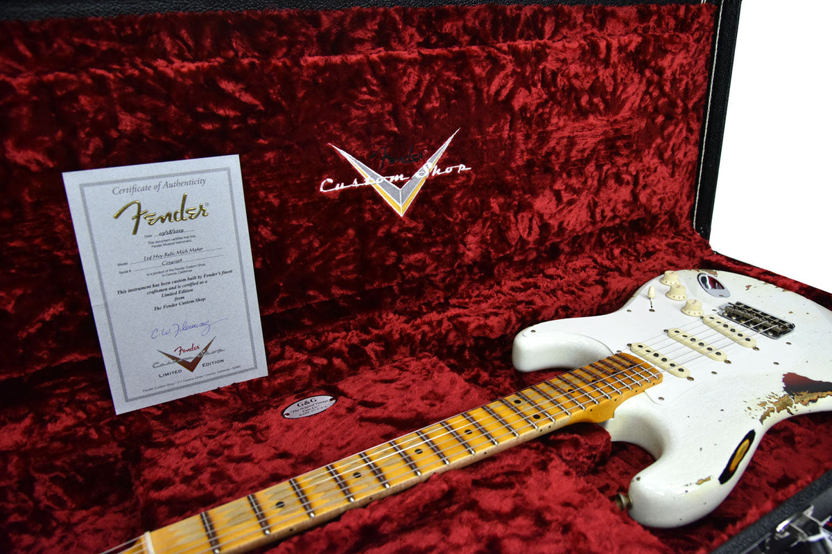 Fender Custom Shop Limited Edition Mischief Maker Olympic White over Three Tone Sunburst CZ541596
