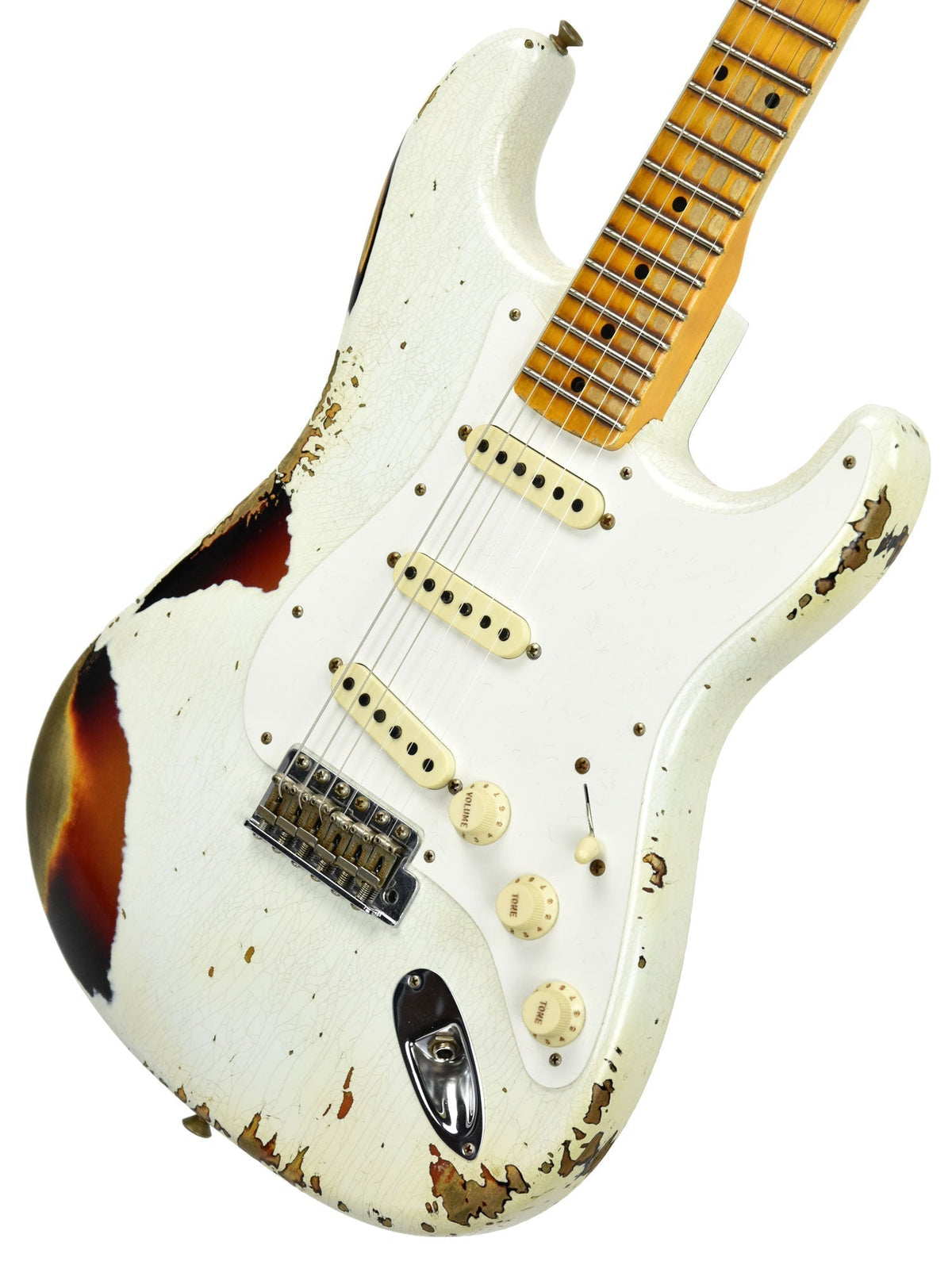 Fender Custom Shop Limited Edition Mischief Maker Olympic White over Three Tone Sunburst CZ541596