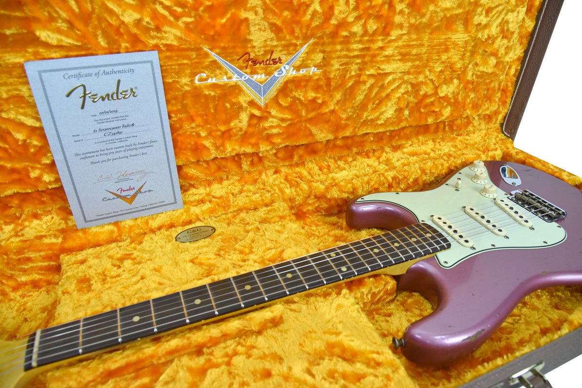 Fender Custom Shop 61 Stratocaster Relic in Burgundy Mist Metallic CZ542891