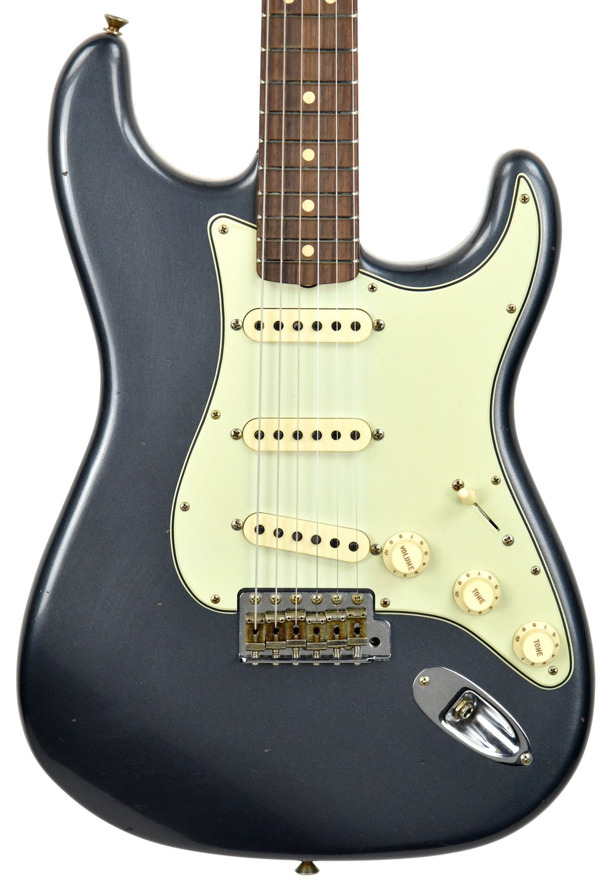 Fender Custom Shop 63 Stratocaster Relic in Charcoal Frost Metallic R95602