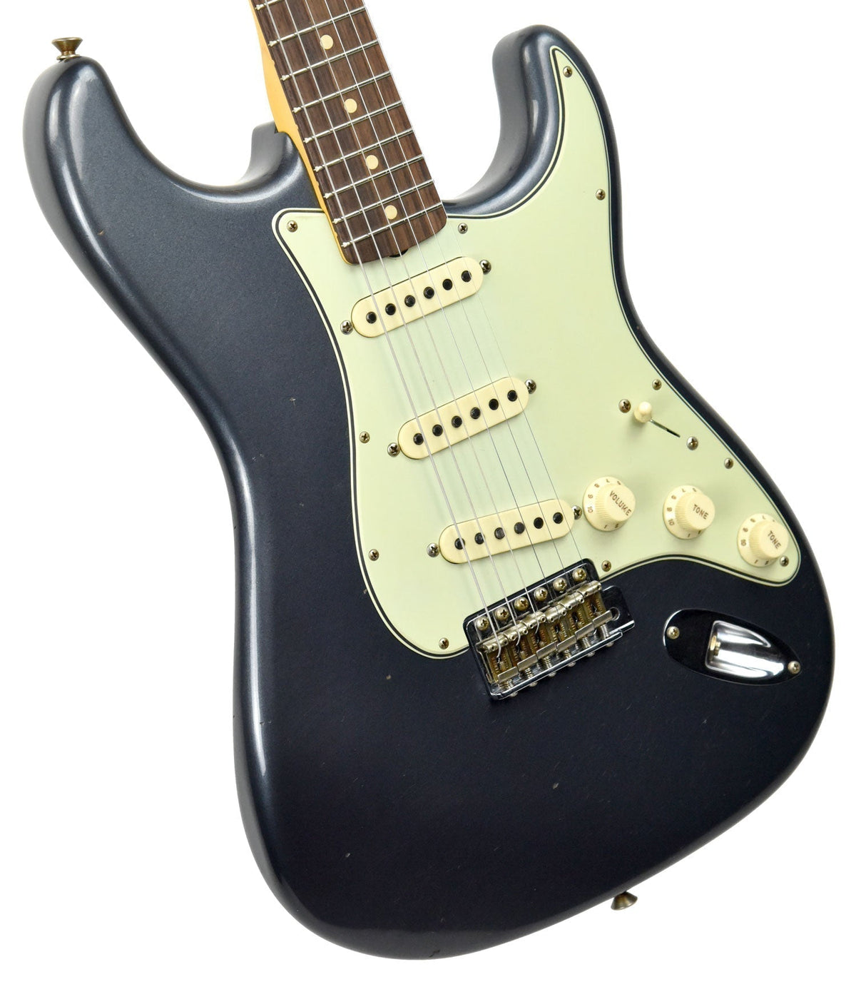 Fender Custom Shop 63 Stratocaster Relic in Charcoal Frost Metallic R95602