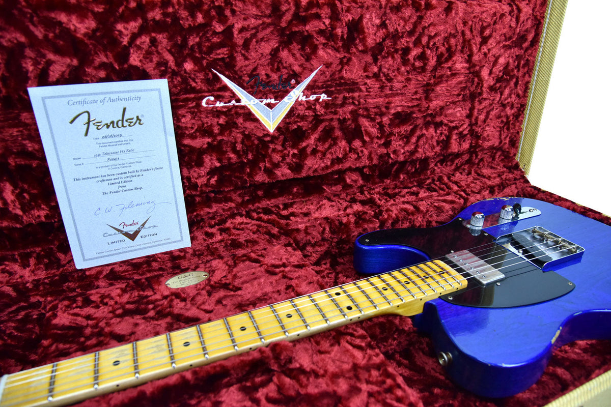 Fender Custom Shop 52 H/S Telecaster Relic in Cobalt Blues Trans R99434