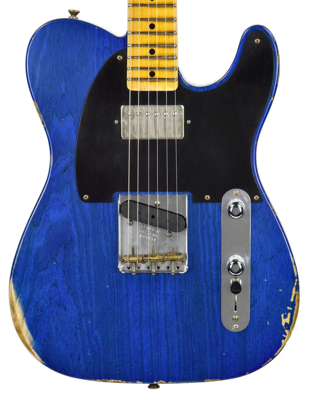 Fender Custom Shop 52 H/S Telecaster Relic in Cobalt Blues Trans R99434