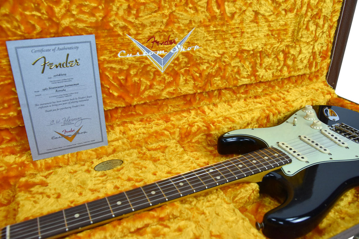 Fender Custom Shop 63 Stratocaster Relic Journeyman in Black R100564