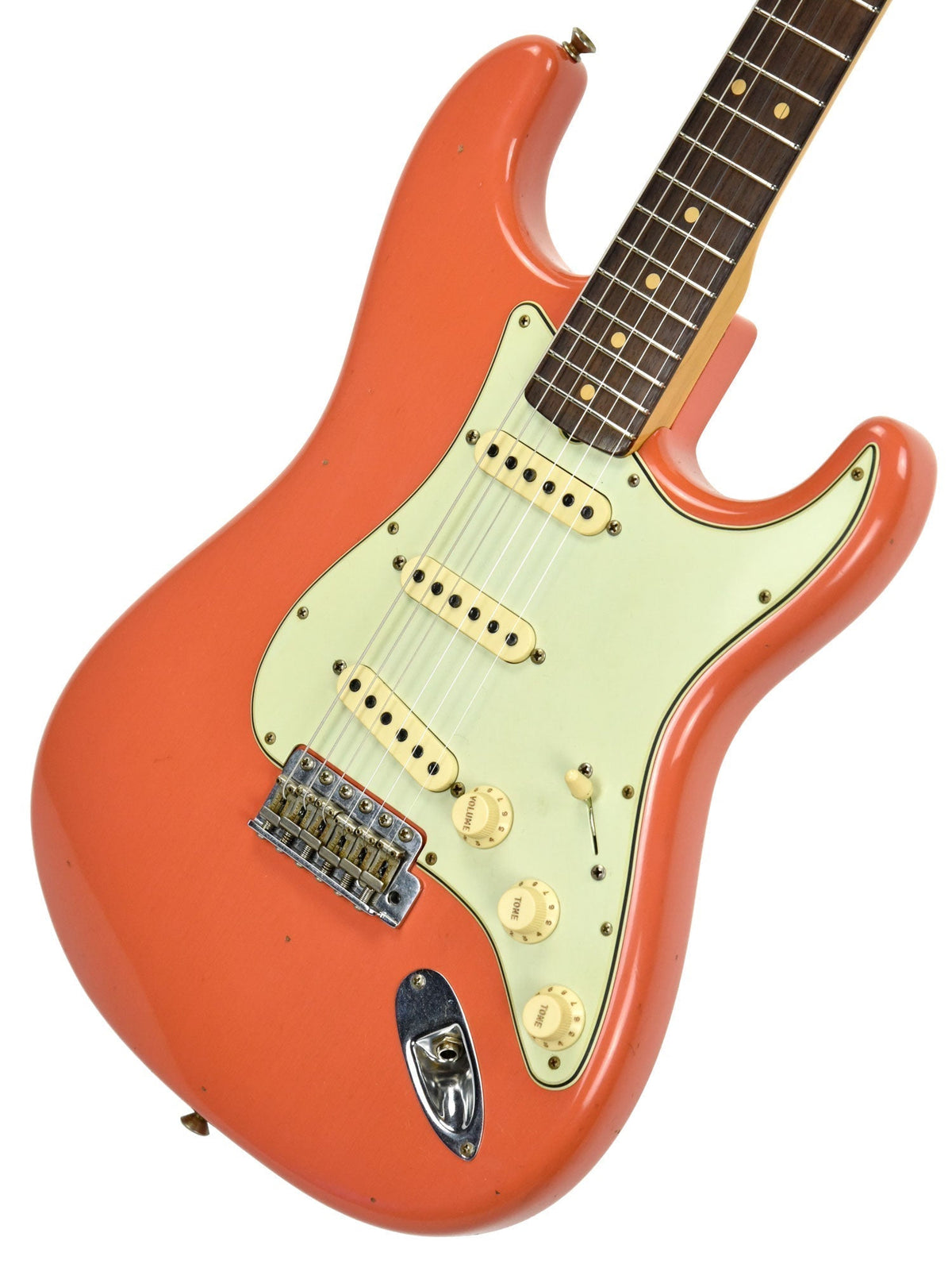 Fender Custom Shop 63 Stratocaster Journeyman Relic in Fiesta Red/Salmon Pink R98758