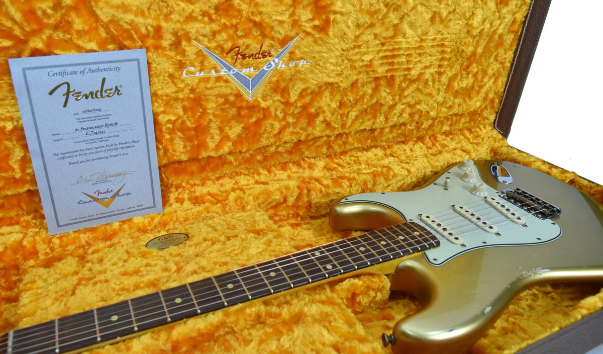 Fender Custom Shop 61 Stratocaster Relic Aztec Gold Metallic CZ542953