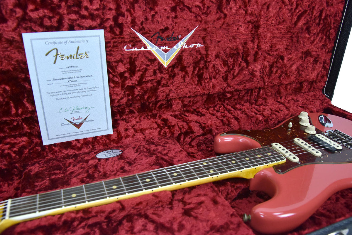 Fender Custom Shop Postmodern Strat HSS Journeyman Relic Fiesta Red