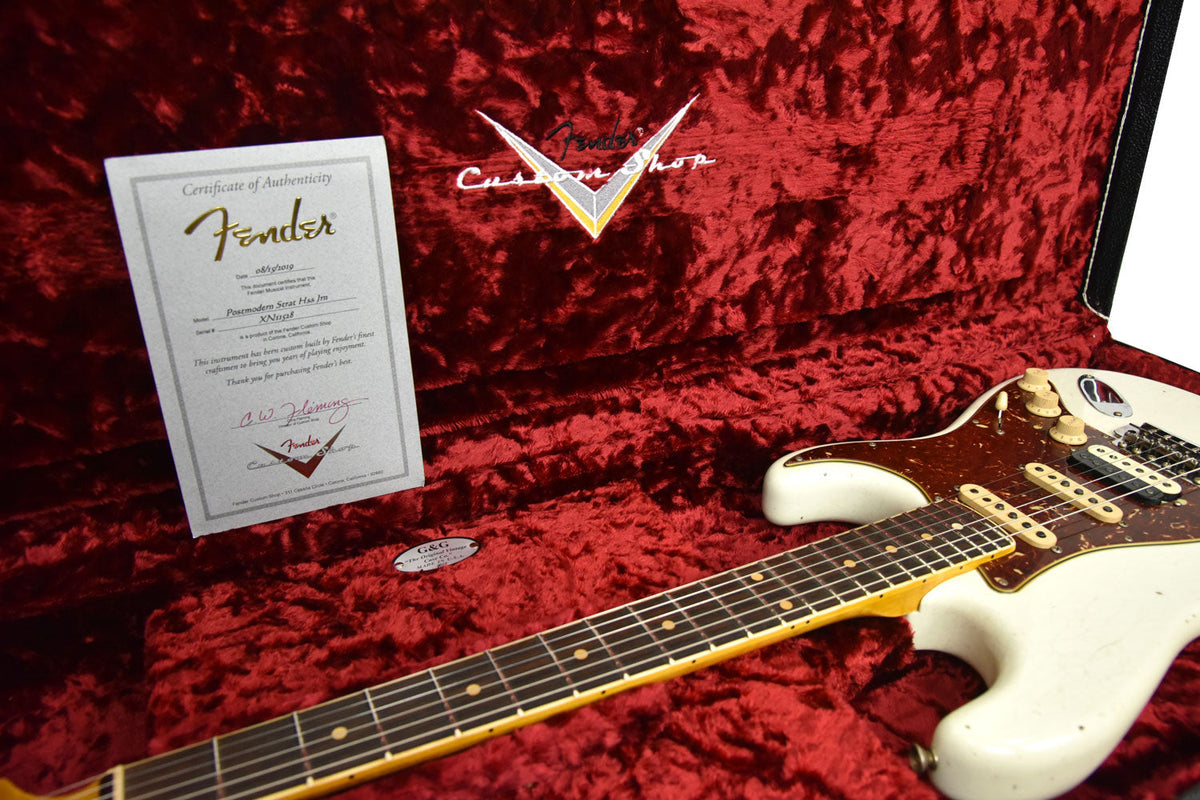 Fender Custom Shop Postmodern HSS Stratocaster Relic in Olympic White XN11528