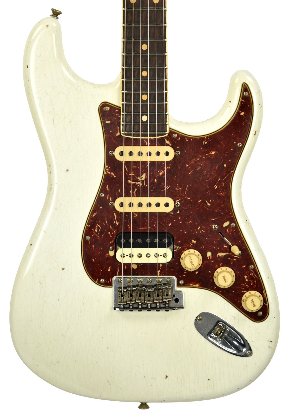Fender Custom Shop Postmodern HSS Stratocaster Relic in Olympic White XN11528