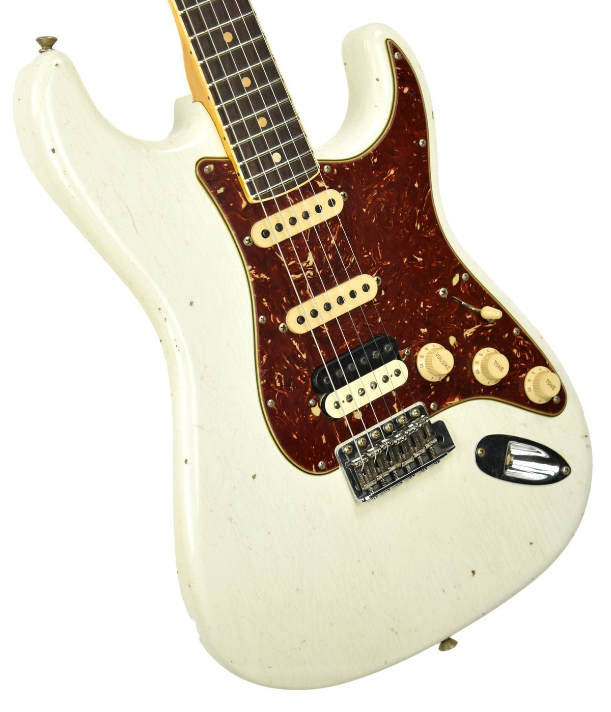 Fender Custom Shop Postmodern HSS Stratocaster Relic in Olympic White XN11528