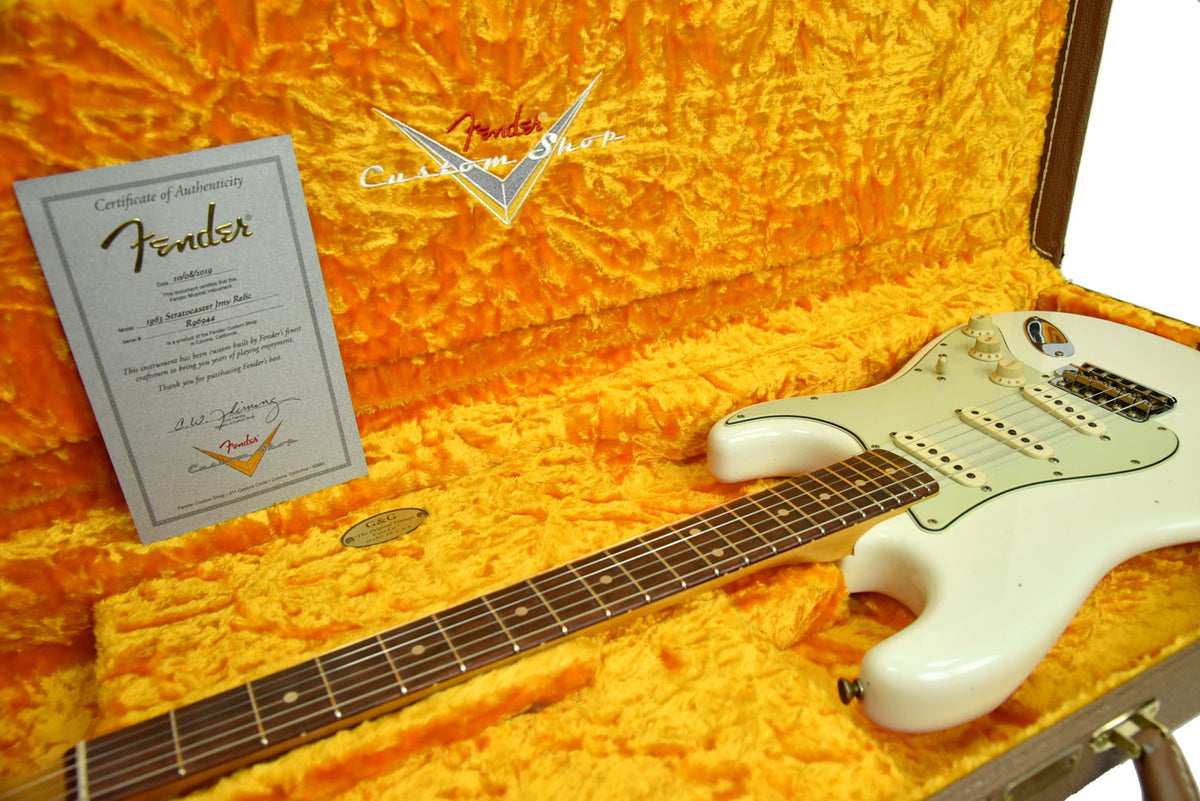 Fender Custom Shop 63 Stratocaster Journeyman Relic Olympic White R96944