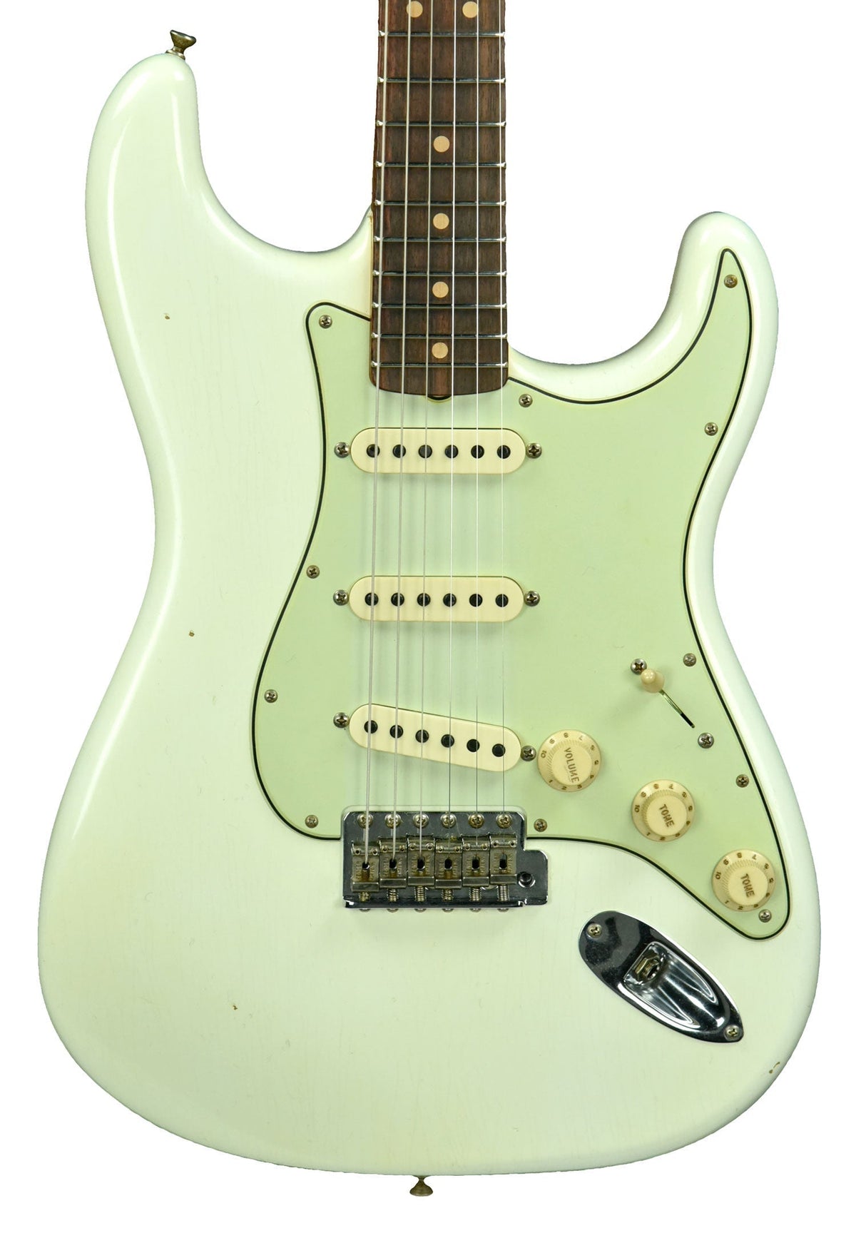 Fender Custom Shop 63 Stratocaster Journeyman Relic Olympic White R96944