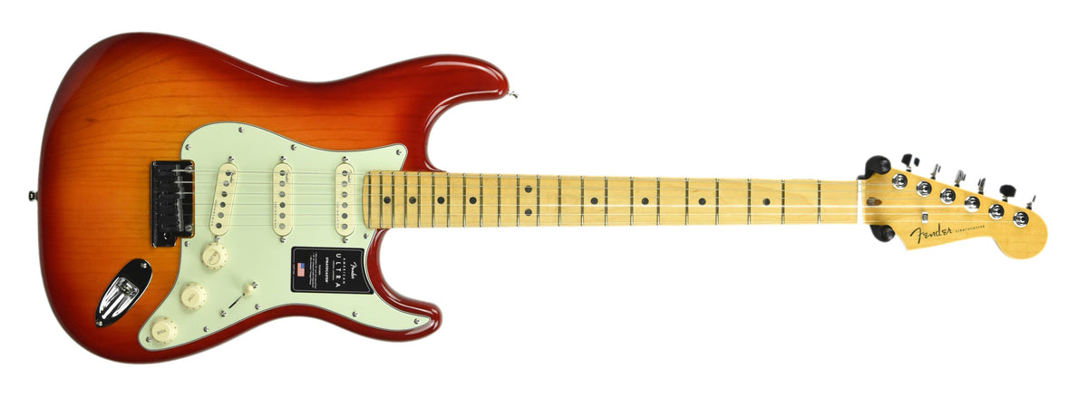 Fender American Ultra Stratocaster in Plasma Red Burst US19076915
