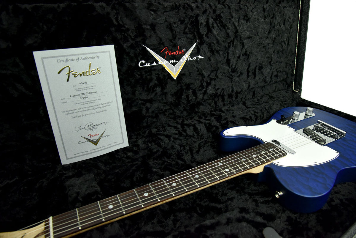 Used Fender Custom Shop Custom Deluxe Telecaster in Trans Cobalt Blue R79693