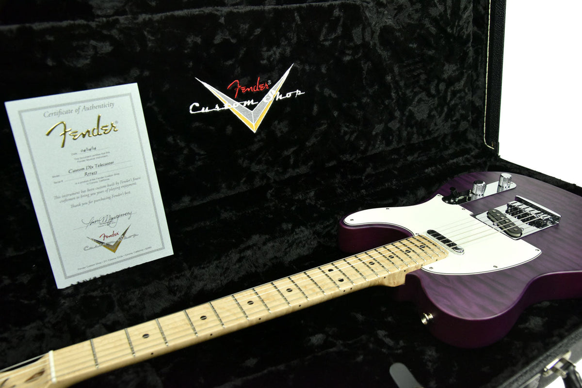 Used Fender Custom Shop Custom Deluxe Telecaster in Trans Purple R77453