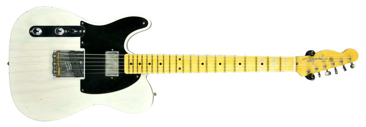 Used Fender Custom Shop 52 Telecaster Lefty Strung Righty Journeyman Relic in White Blonde R100193