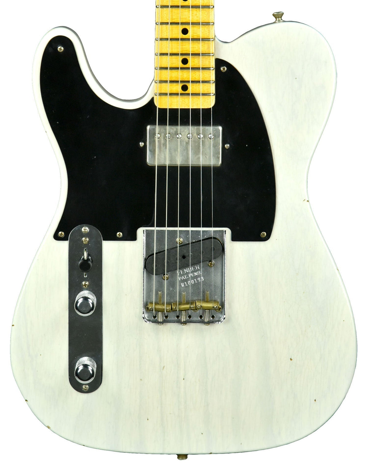 Used Fender Custom Shop 52 Telecaster Lefty Strung Righty Journeyman Relic in White Blonde R100193