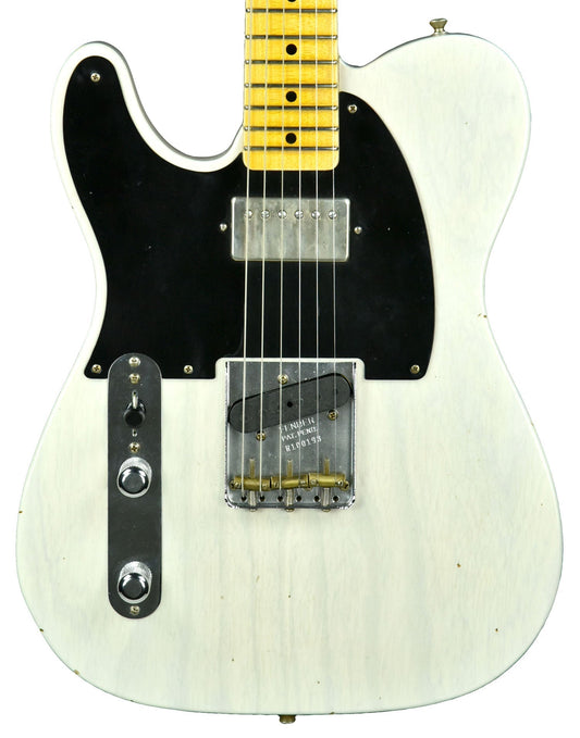 Used Fender Custom Shop 52 Telecaster Lefty Strung Righty Journeyman Relic in White Blonde R100193