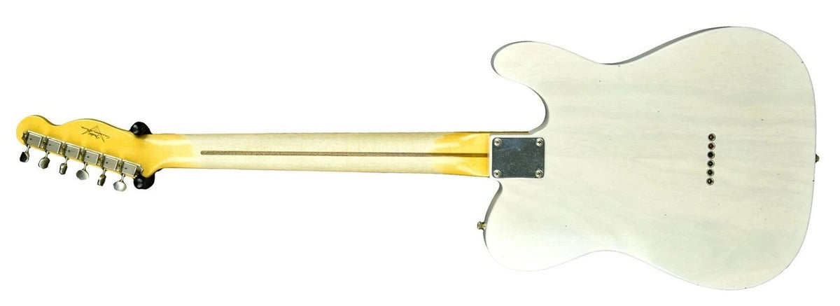 Used Fender Custom Shop 52 Telecaster Lefty Strung Righty Journeyman Relic in White Blonde R100193