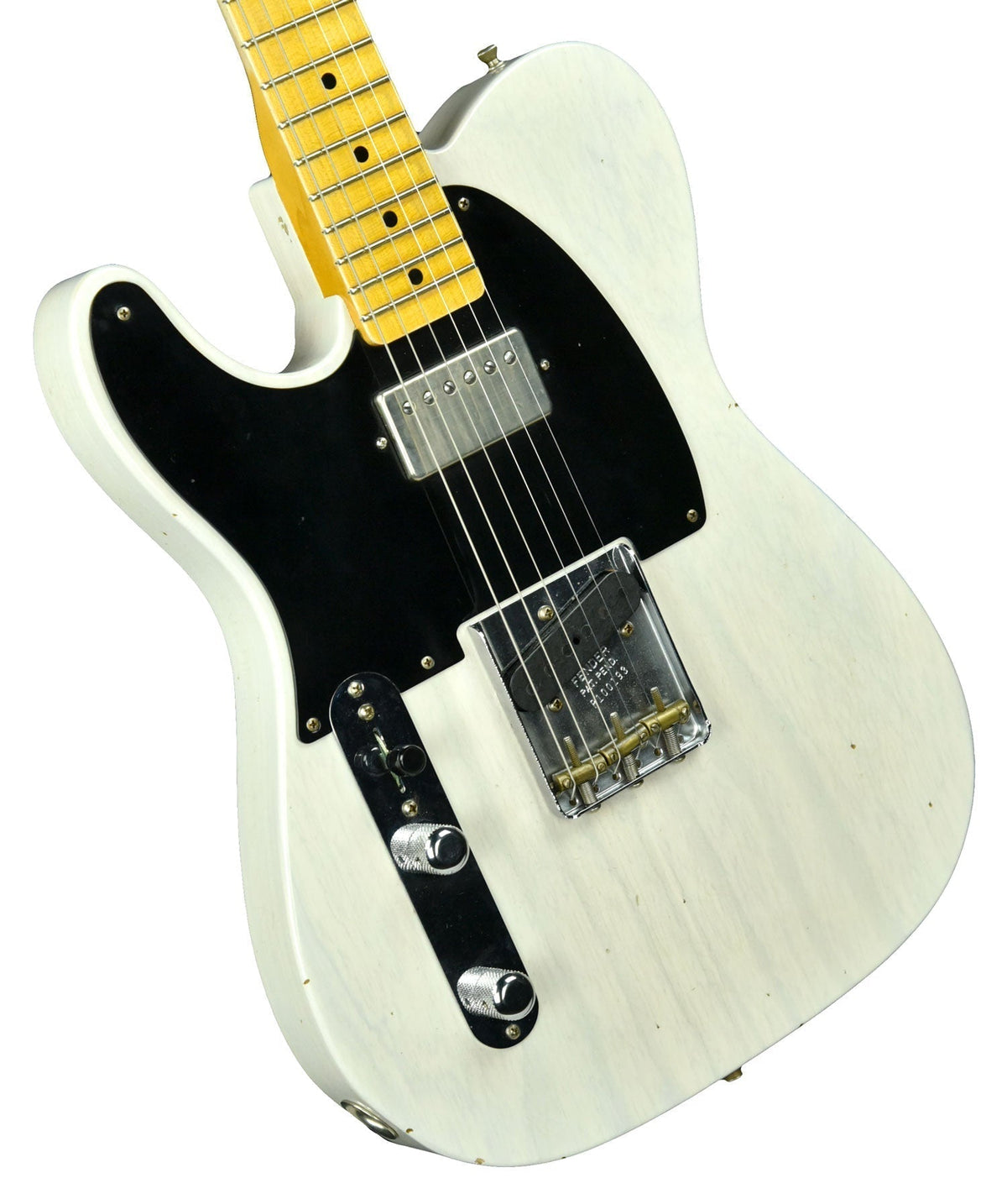 Used Fender Custom Shop 52 Telecaster Lefty Strung Righty Journeyman Relic in White Blonde R100193