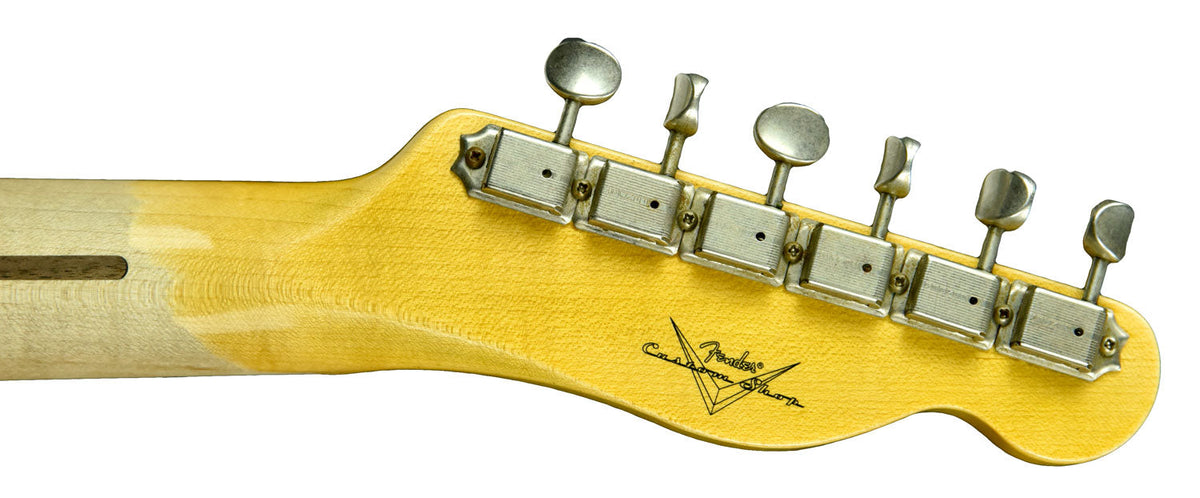 Used Fender Custom Shop 52 Telecaster Lefty Strung Righty Journeyman Relic in White Blonde R100193
