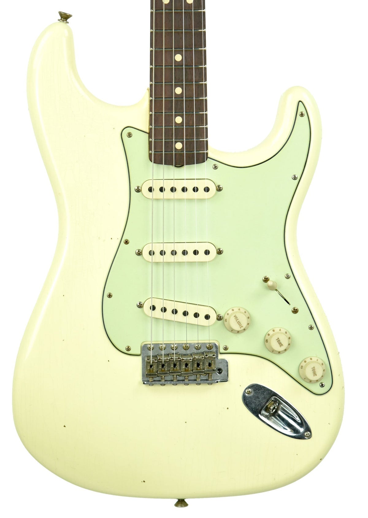 Fender Custom Shop 63 Stratocaster Journeyman Relic in Vintage White R103716