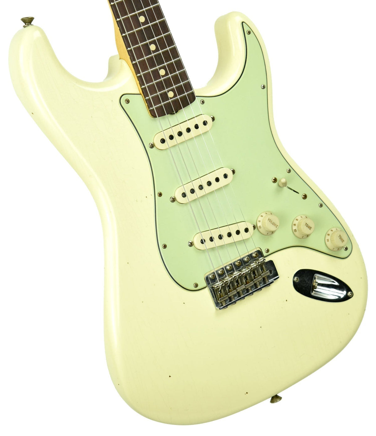 Fender Custom Shop 63 Stratocaster Journeyman Relic in Vintage White R103716