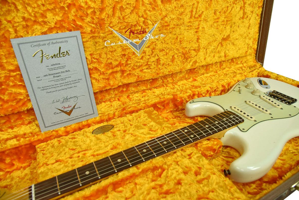 Fender Custom Shop 63 Stratocaster Journeyman Relic in Aged Olympic White R103407