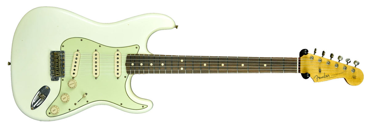 Fender Custom Shop 63 Stratocaster Journeyman Relic in Aged Olympic White R103407