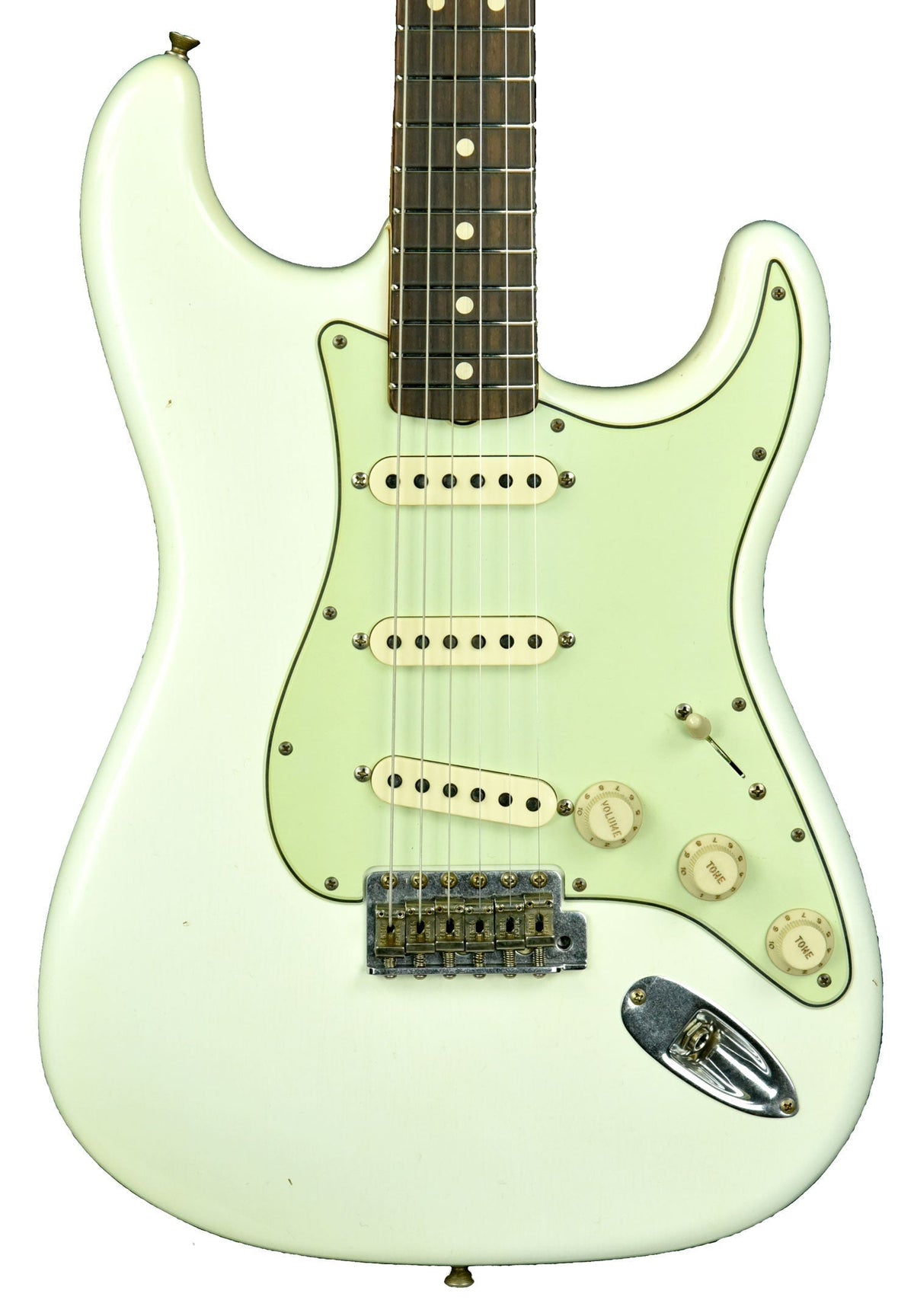 Fender Custom Shop 63 Stratocaster Journeyman Relic in Aged Olympic White R103407