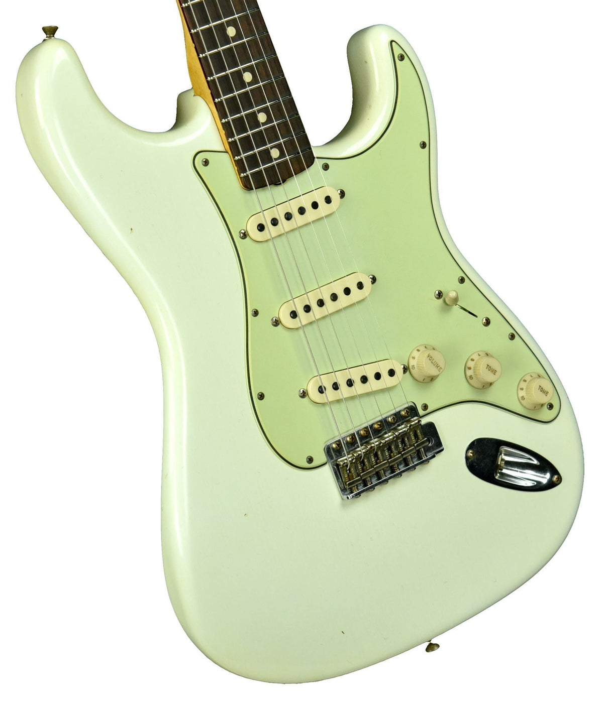 Fender Custom Shop 63 Stratocaster Journeyman Relic in Aged Olympic White R103407