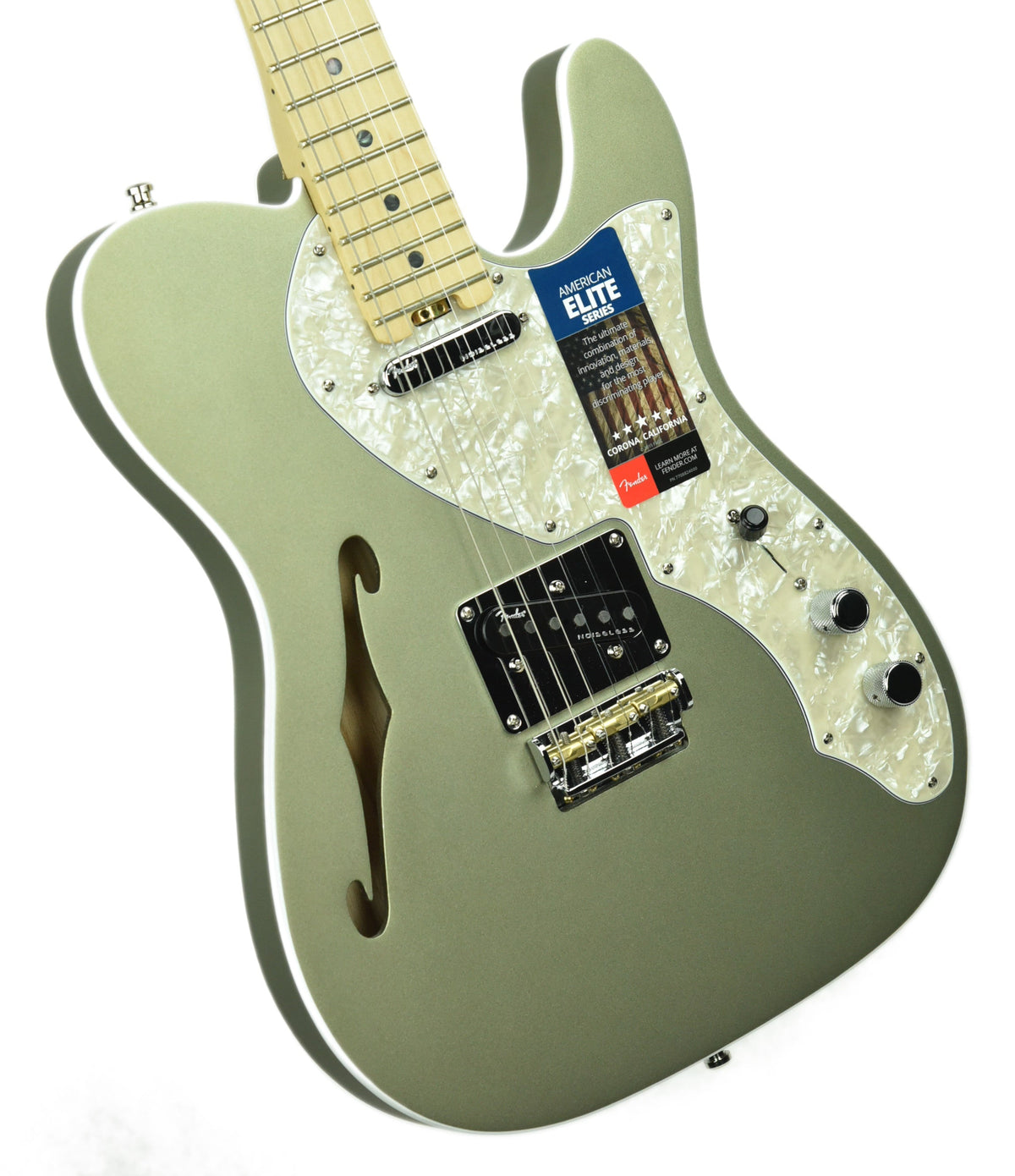 Fender American Elite Telecaster Thinline Satin Jade Pearl Metallic US19074199