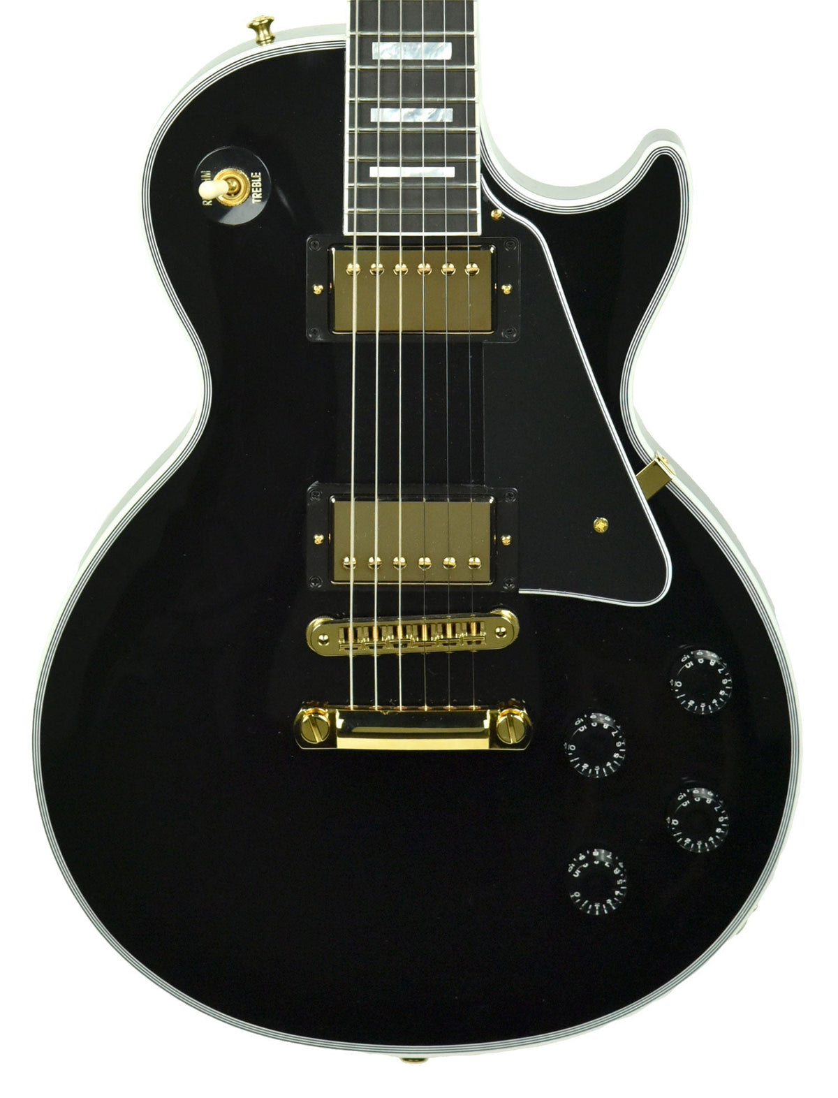 Gibson Custom Les Paul Custom in Ebony w/ Ebony Fingerboard CS901519