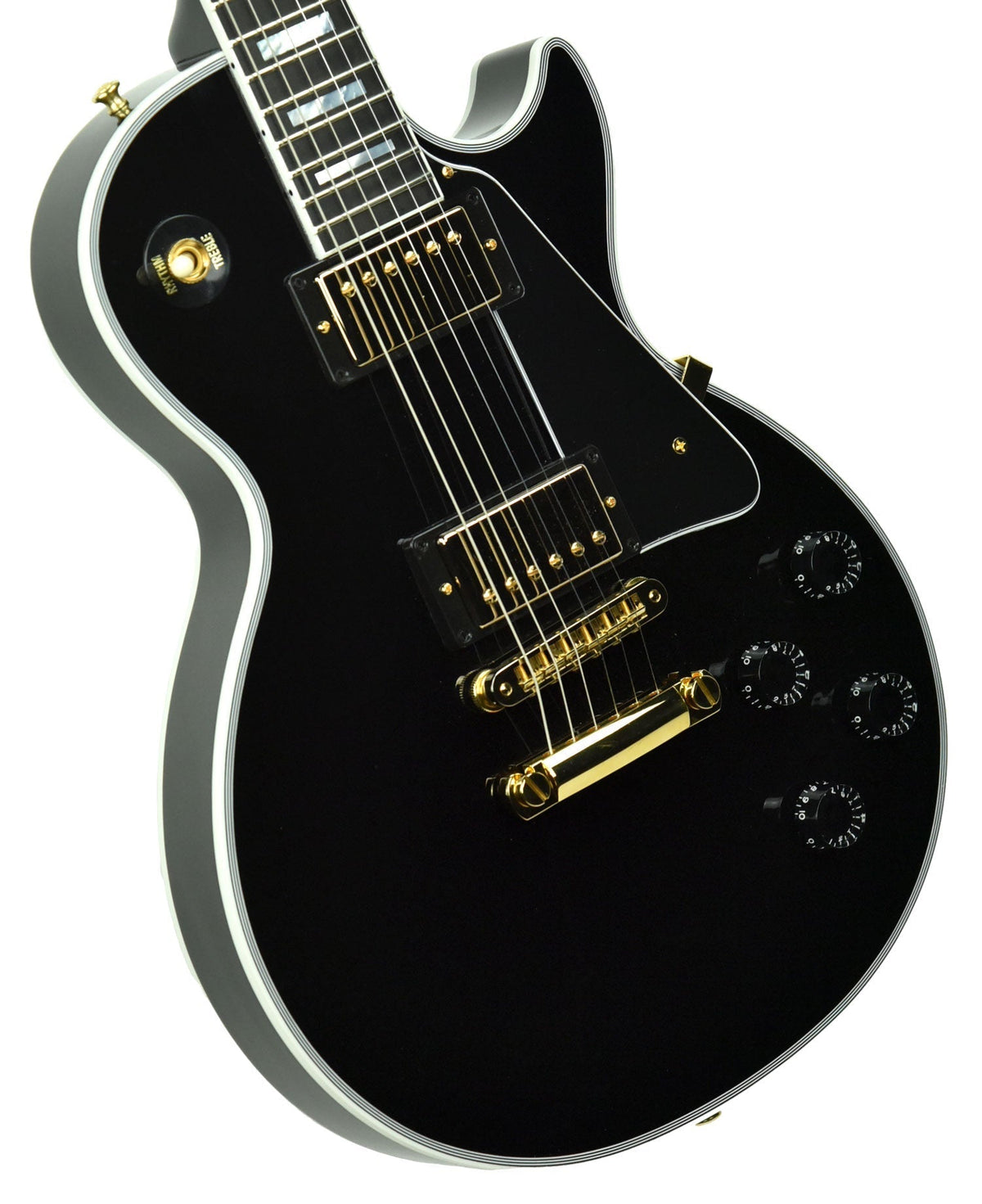 Gibson Custom Les Paul Custom in Ebony w/ Ebony Fingerboard CS901519