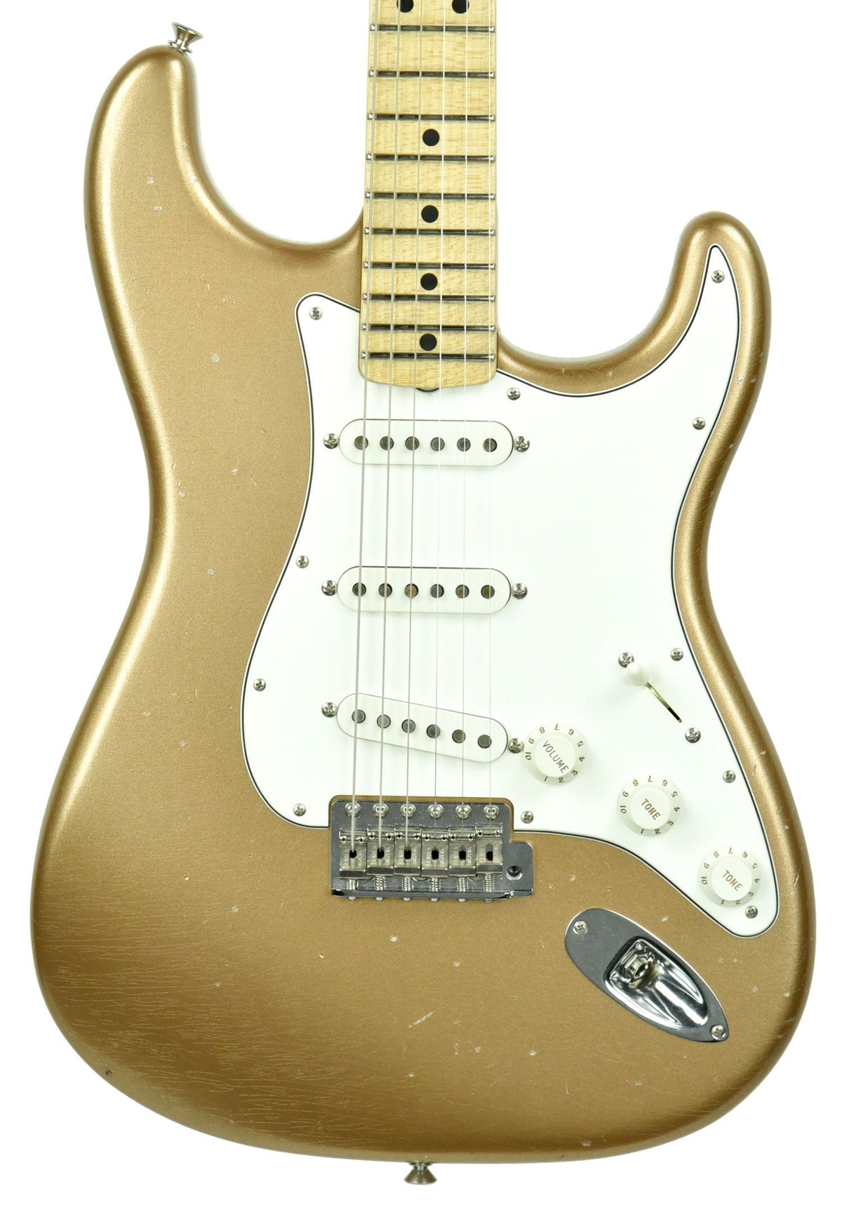Used Fender Custom Shop Builder's Select 69 Strat Relic Masterbuilt by Greg Fessler in Firemist Gold Metallic R84024