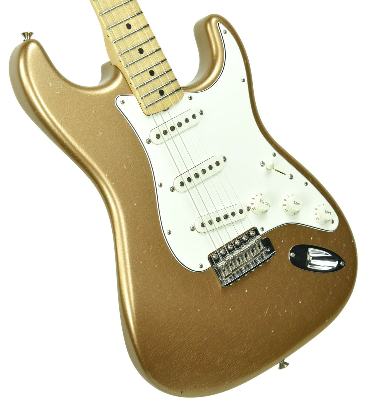 Used Fender Custom Shop Builder's Select 69 Strat Relic Masterbuilt by Greg Fessler in Firemist Gold Metallic R84024