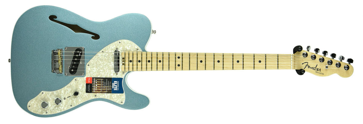 Fender American Elite Telecaster Thinline in Mystic Ice Blue US19072981