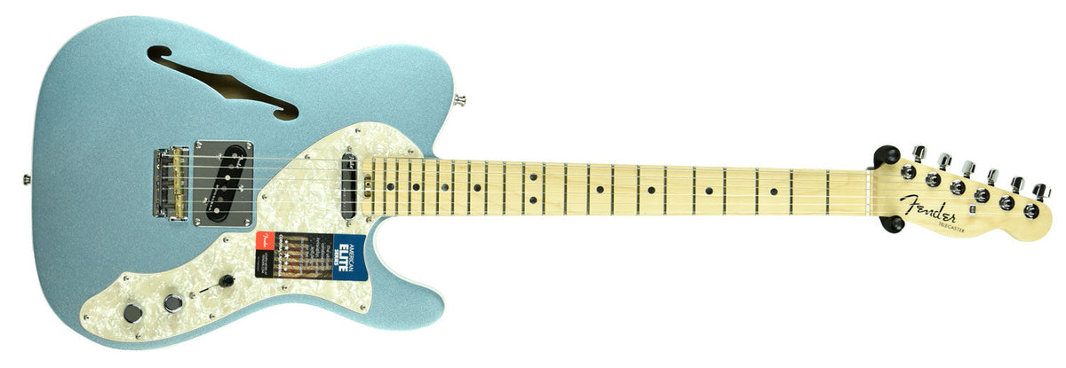 Fender American Elite Telecaster Thinline in Mystic Ice Blue US19046279