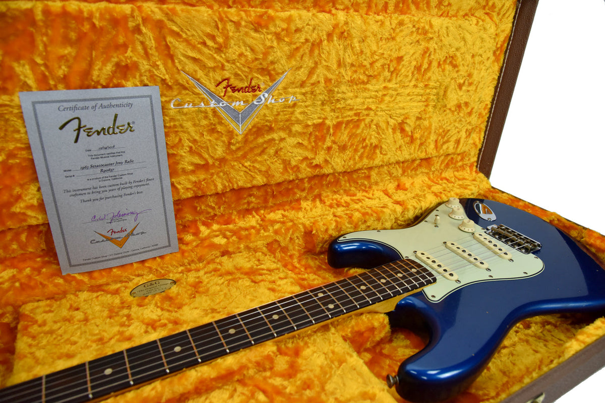 Fender Custom Shop 1963 Stratocaster Journeyman Relic in Aqua Marine Metallic R90637