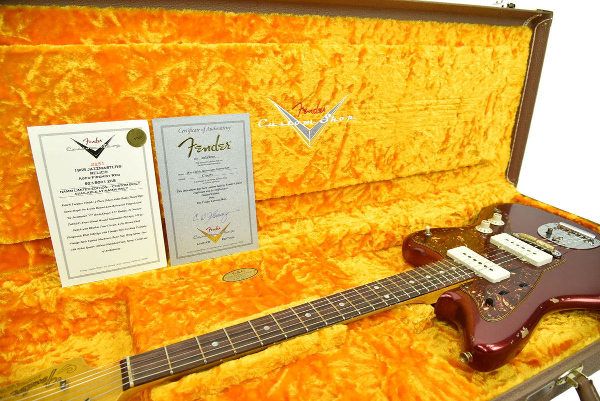 Fender Custom Shop LTD 65 Jazzmaster Journeyman Relic in Aged Firemist Red CZ545625