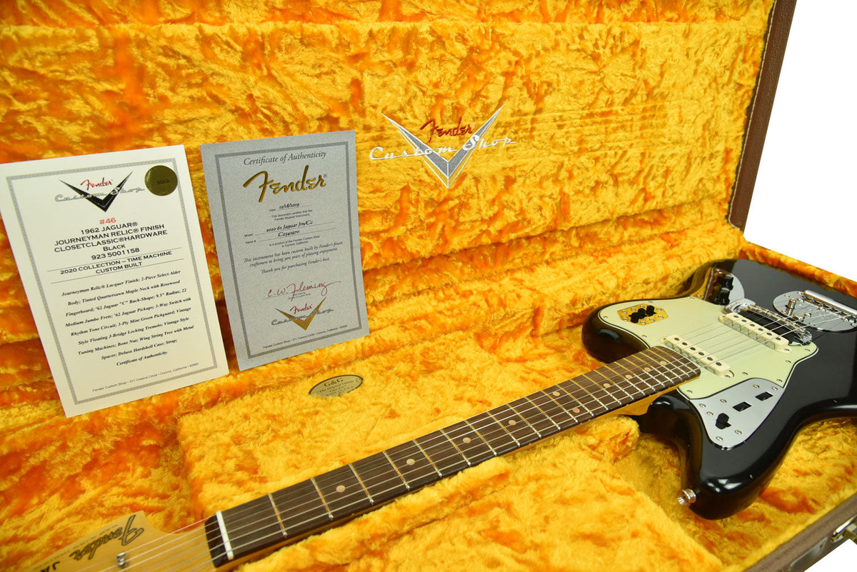 Fender Custom Shop 62 Jaguar in Journeyman Relic Black CZ542970