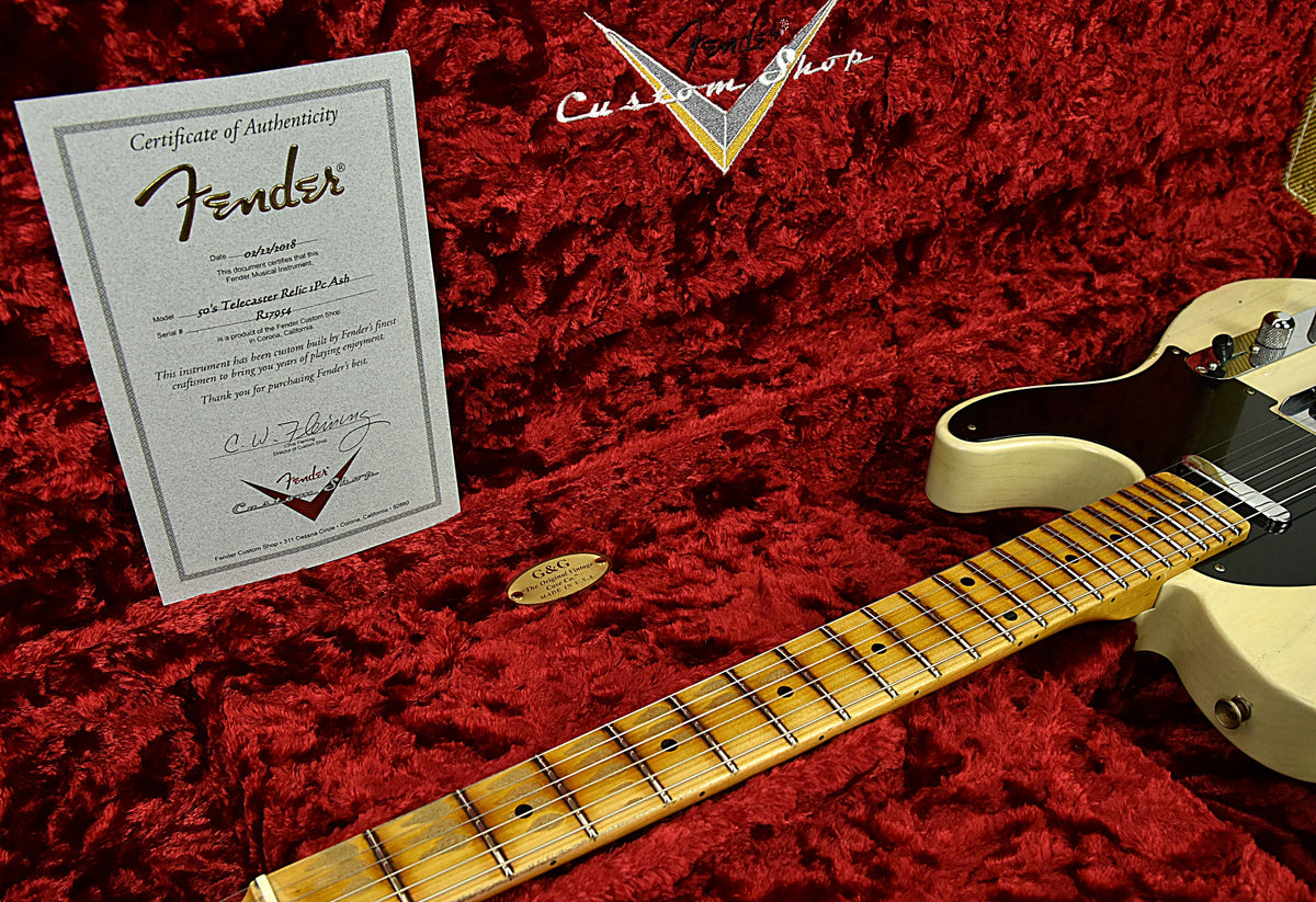 Fender Custom Shop 1 Piece Ash Body Telecaster Relic R17954