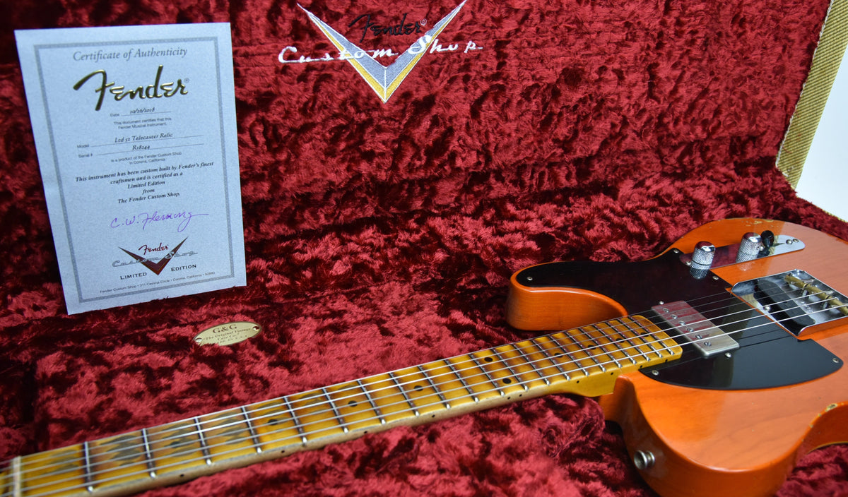 Fender Custom Shop Namm Limited 52 Telecaster in Sunset Orange Trans R18244