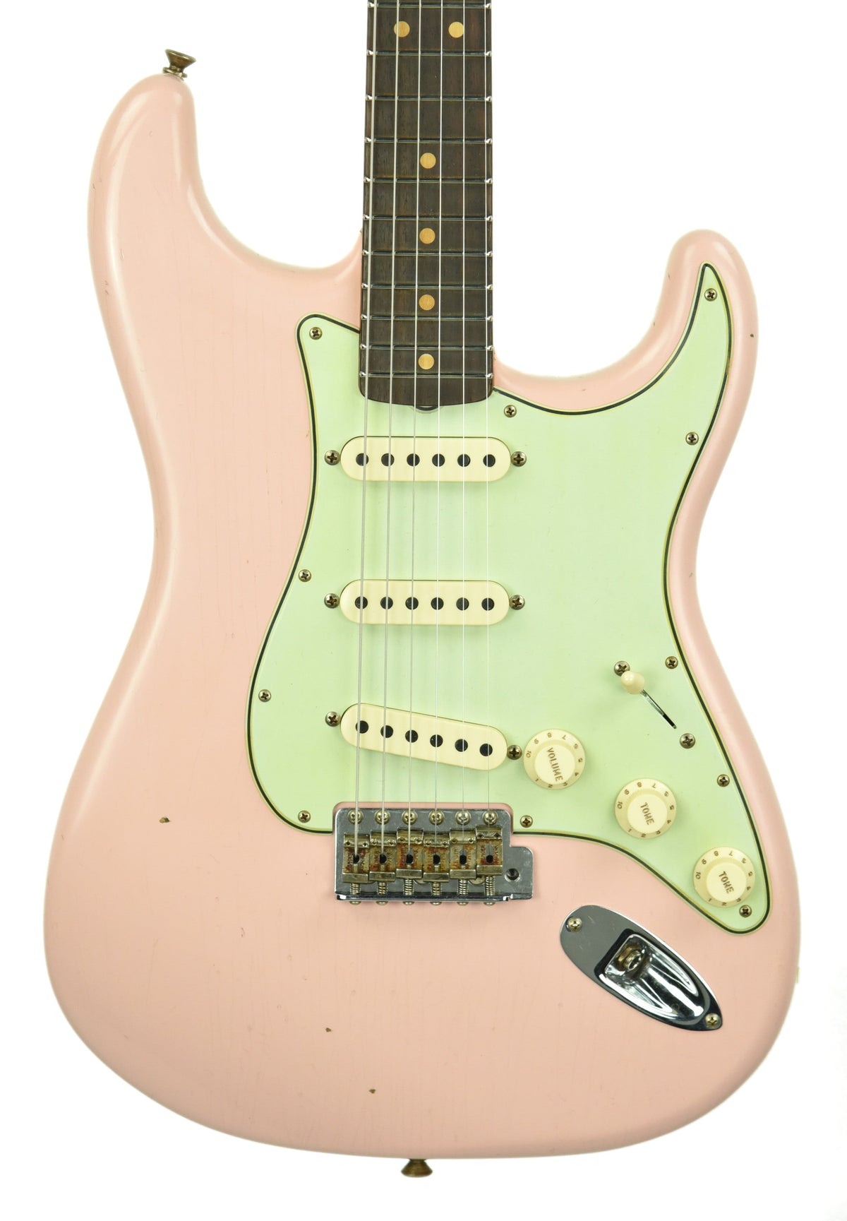 Fender Custom Shop 63 Stratocaster Journeyman Relic in Shell Pink R104158