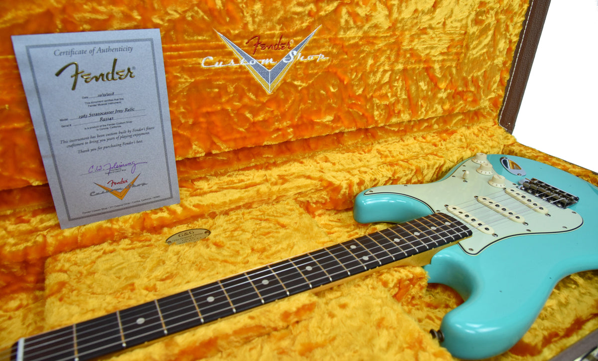 Fender Custom Shop 1963 Stratocaster Journeyman Relic in Seafoam Green R93242