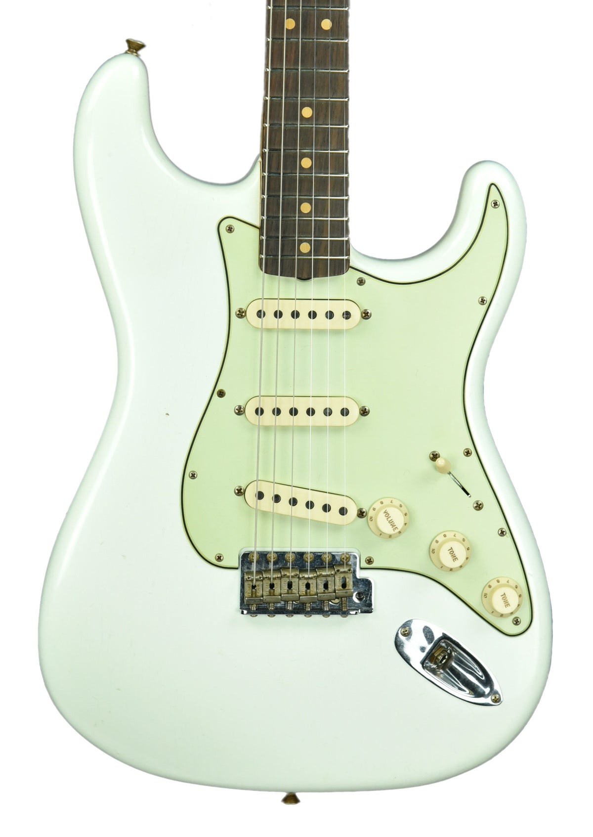 Fender Custom Shop 63 Stratocaster Journeyman Relic in Olympic White R104214