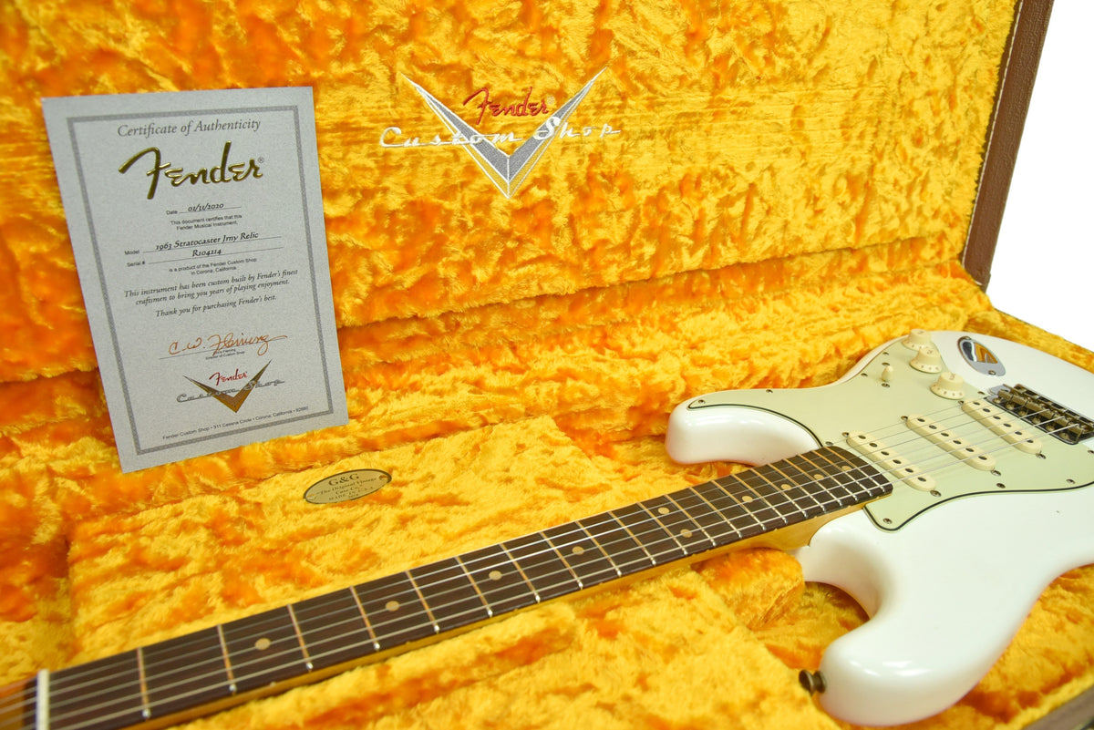 Fender Custom Shop 63 Stratocaster Journeyman Relic in Olympic White R104214