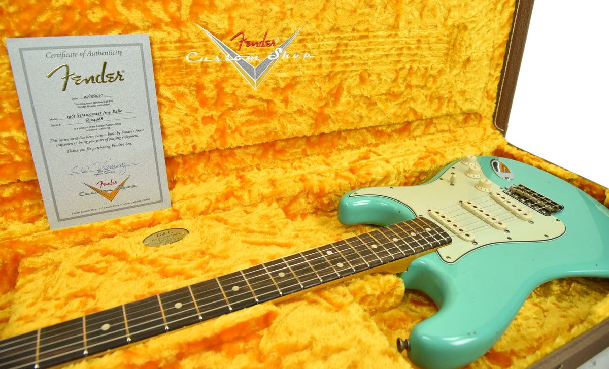 Fender Custom Shop 63 Stratocaster Journeyman Relic Seafoam Green R104068